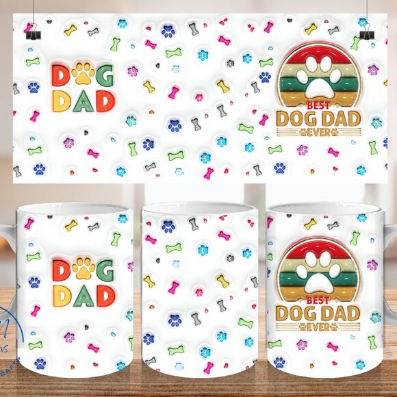 Best Dog Dad Ever Mug, Dog Dad Coffee Mug, Dog Lover Gift For Him - Picture 1 of 5